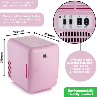 Barcool Cosmo 4L Mini Fridge - Pink | Refurbished